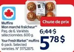 Walmart Your Fresh Market" muffins offer
