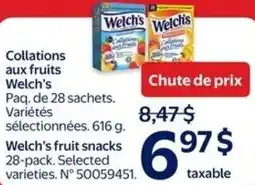 Walmart Welch's fruit snacks offer