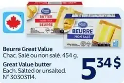 Walmart Great Value butter offer
