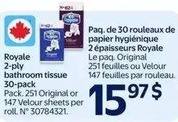 Walmart Royale 2-ply bathroom tissue offer