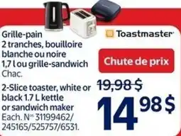 Walmart Toastmaster 2-Slice toaster and kettle or sandwich maker offer