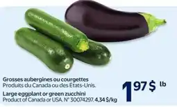 Walmart Large eggplant or green zucchini offer