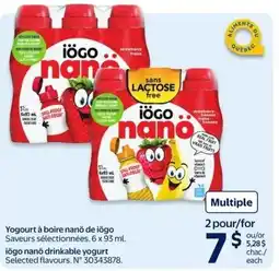Walmart iÖGO nano drinkable yogourt offer