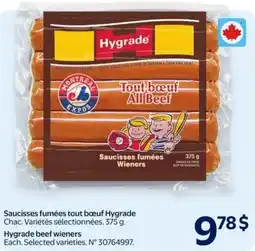Walmart Hygrade beef wieners offer