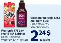 Walmart Fruitopia or Fruité drinks offer
