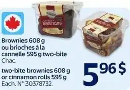 Walmart two-bite brownies or cinnamon rolls offer