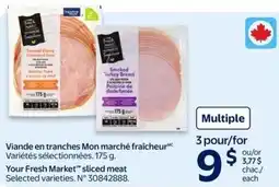 Walmart Your Fresh Market sliced meat offer