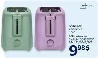 Walmart Mainstays 2 slice toaster offer
