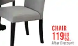 The Brick Verona Dining Chair with Linen-Look Fabric, Wood - Light Grey offer