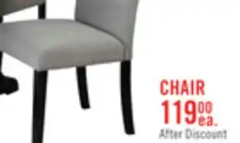 The Brick Verona Dining Chair with Linen-Look Fabric, Wood - Light Grey offer