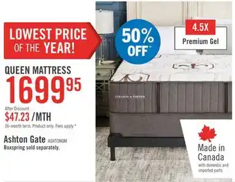 The Brick Stearns & Foster Founders Collection Ashton Gate Queen Mattress offer