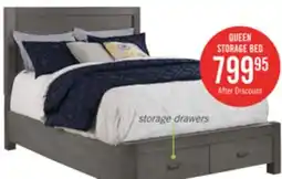 The Brick Koda Platform Storage Bed with Headboard & Frame, Wooden, Grey - Queen Size offer