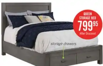 The Brick Koda Platform Storage Bed with Headboard & Frame, Wooden, Grey - Queen Size offer