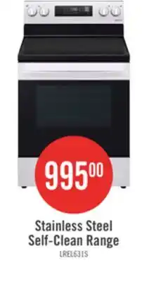 The Brick LG 6.3 Cu. Ft. Smart Electric Range with EasyClean - Stainless Steel - LREL6321S offer