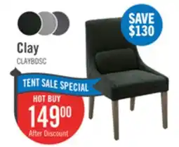 The Brick Clay Dining Chair with Polyester Fabric - Charcoal offer