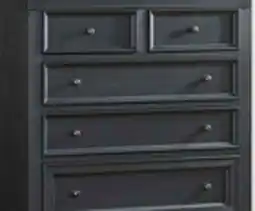 The Brick Casa Bedroom Chest of Drawers, 6-Drawer, 39W x 52H, Wood - Black offer