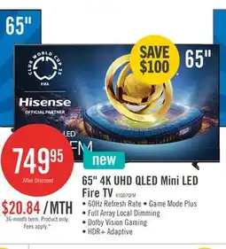 The Brick Hisense 65 QD7QFM Series Mini-LED QLED AI Fire TV (65QD7QFM) offer