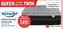 The Brick Springwall Salerno Eurotop Twin Mattress offer