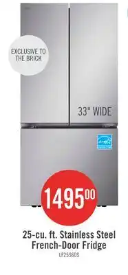 The Brick LG 33 25 Cu. Ft. Smart French-Door Refrigerator - Stainless Steel - LF25S6000S offer