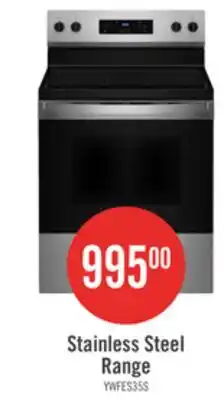 The Brick Whirlpool 5.3 Cu. Ft. Electric Range with Self-Clean - Stainless Steel - YWFES3530RS offer