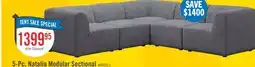 The Brick Natalia 5-Piece Fabric Sectional - Grey offer