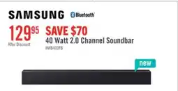 The Brick Samsung 2 CH B-Series Soundbar with Built-In Woofer (HW-B400F/ZC) offer