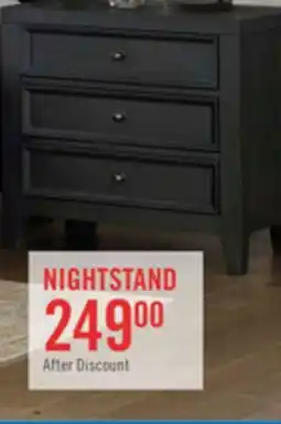 The Brick Casa Bedside 3-Drawer Nightstand with USB Port, 27W x 26.5H, Wood - Black offer