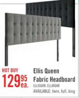 The Brick Ellis Upholstered Headboard in Grey Fabric, Button Tufted - Queen Size offer