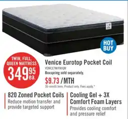 The Brick Springwall Venice Eurotop Twin Mattress offer