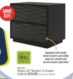 The Brick Reese 24 Modern 2-Drawer Cabinet - Black offer