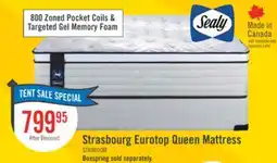 The Brick Sealy Posturepedic 800 Series Strasbourg Eurotop Plush Queen Mattress offer