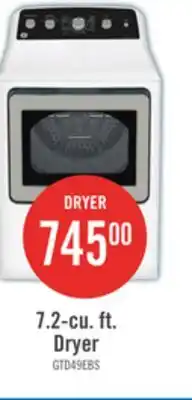 The Brick GE 7.2 Cu. Ft. Electric Dryer with SaniFresh Cycle White - GTD49EBMRWS offer