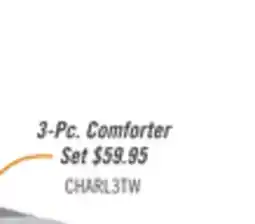 The Brick Charlie 3-Piece Twin Comforter Set - Grey offer