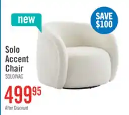 The Brick Solo 31.1 Sherpa Fabric Curved Accent Chair - Ice Cream offer