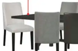The Brick Emery 7pc Dining Set with Table & 6 Chairs, Wood, 72-96W Extension - Black & Blue offer