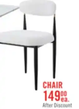 The Brick Kort & Co. Capri Dining Chair with Boucle Fabric & Gold Accent, Metal - White offer