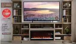 The Brick Axel 74 Modern Electric Fireplace TV Stand with Storage and Cable Management for TVs up to 85- Taupe offer