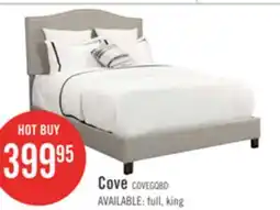 The Brick Cove Upholstered Platform Bed in Grey Fabric with Nailhead Design - Queen Size offer
