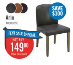 The Brick Arlo Dining Chair with Vegan Leather Fabric - Charcoal offer