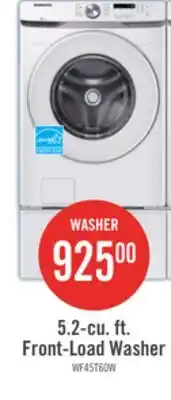 The Brick Samsung 5.2 Cu. Ft. Front-Load Washer - White - Stackable - WF45T6000AW/A5 offer