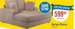 The Brick Karlee 54 Ultra Plush Faux Fur Fabric Chaise Lounge with Dual Cupholders - Brown offer