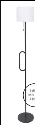 The Brick Solana 64 Modern Metal Acrylic Portable Indoor/Outdoor Floor Lamp with USB Port - Black offer