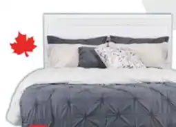 The Brick Olivia Panel Bed with Headboard & Frame, Made in Canada, White - Queen Size offer