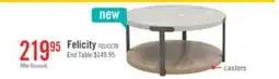 The Brick Felicity 36 Round Coffee Table with Shelf and Casters - Grey offer