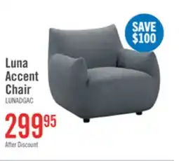 The Brick Luna 35.4 Fabric Accent Chair - Grey offer