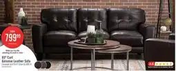 The Brick Curt 85 Genuine Leather Sofa with Button Tufting - Brown offer