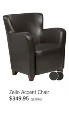 The Brick Zello 29.92 Faux Leather Accent Chair with Wood Legs - Brown offer