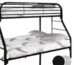 The Brick Logan Bunk Bed with Ladders & Guard Rail for Kids, Black Metal - Twin/Full offer