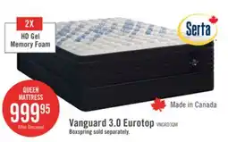 The Brick Serta iComfort Hybrid ProHD Vanguard 3.0 Eurotop Queen Mattress offer