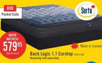 The Brick Serta Back Logic 1.1 Eurotop Medium Queen Mattress offer